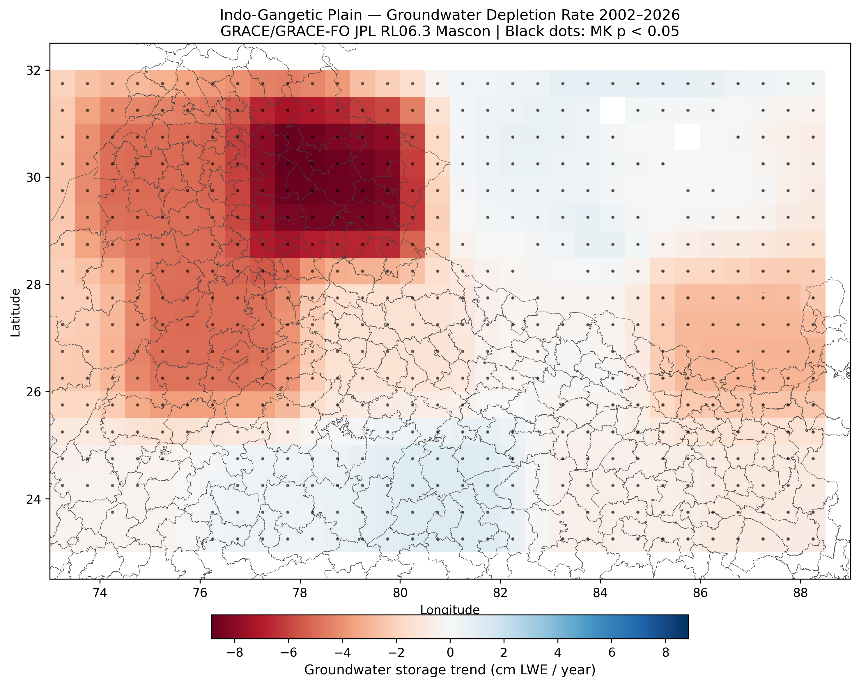 Groundwater Storage Trend Map